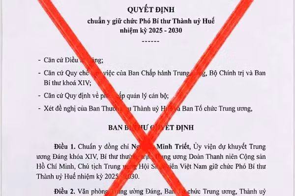 Văn bản giả mạo lan truyền trên mạng xã hội.
