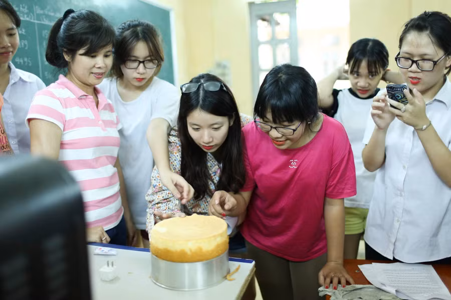 Học viên Trung tâm Giáo dục nghề nghiệp - Giáo dục thường xuyên Ba Đình (Hà Nội).
