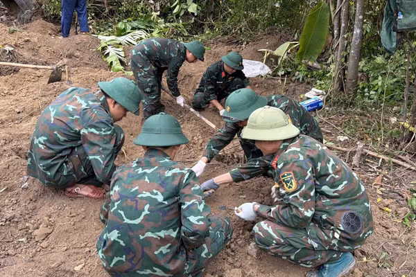 Sau quá trình tìm kiếm, Đội 584 đã quy tập được 2 hài cốt liệt sĩ.