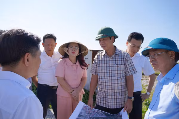 Phó Chủ tịch Thường trực UBND tỉnh Quảng Trị Hoàng Nam kiểm tra thực địa và làm việc với Công ty TNHH Giáo dục FPT về tiến độ triển khai dự án.