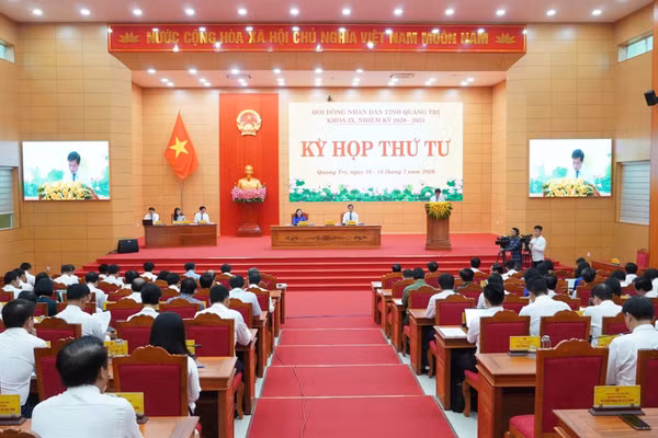 Toàn cảnh Kỳ họp thứ tư, HĐND tỉnh Quảng Trị khóa IX, nhiệm kỳ 2026-2031.