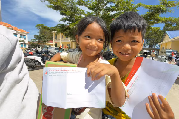 Học sinh tại xã Ninh Gia, tỉnh Lâm Đồng. 
