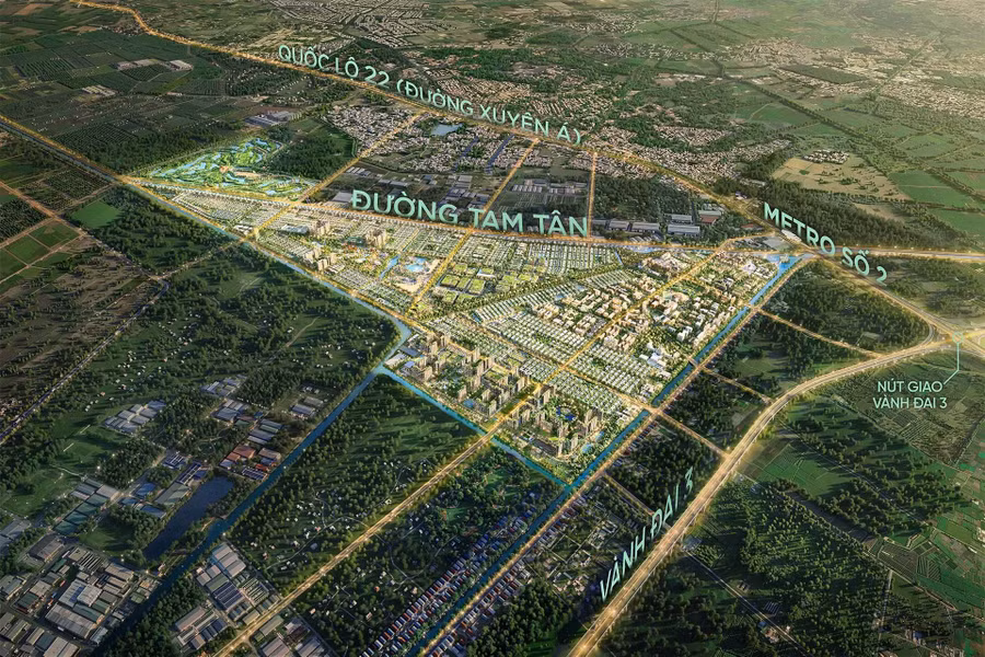 Tọa độ chiến lược của Vinhomes Hóc Môn. Ảnh: Vinhomes