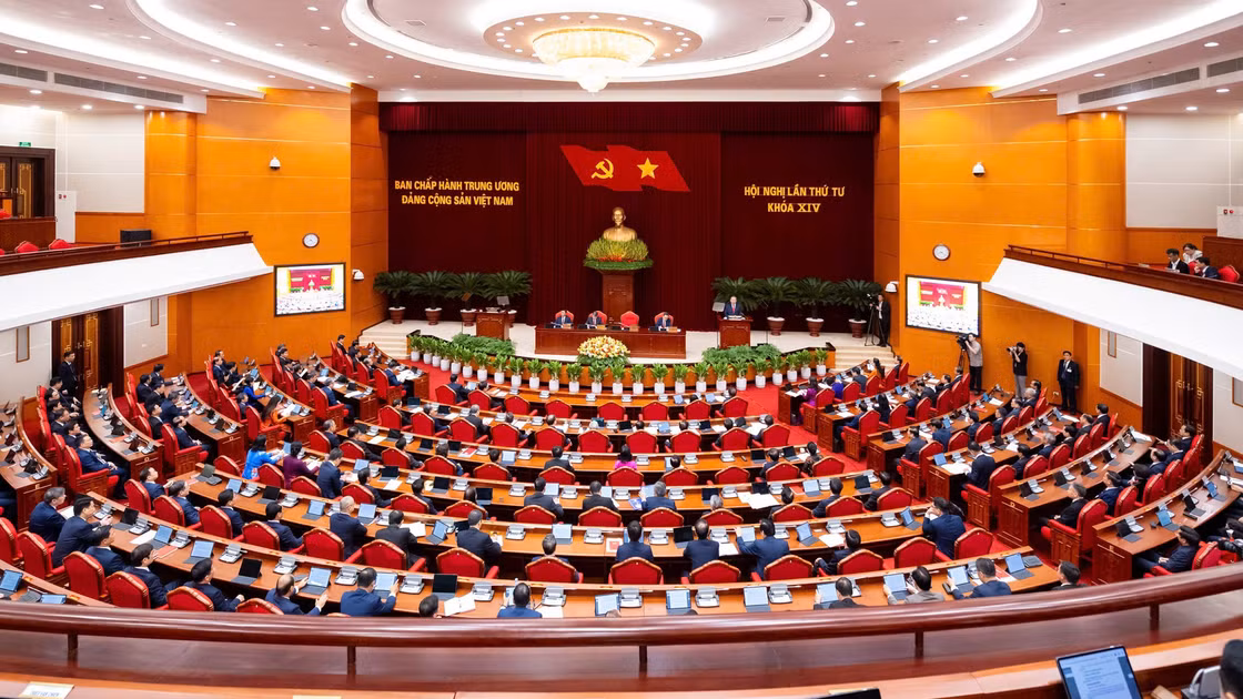 Hội nghị lần thứ tư Ban Chấp hành Trung ương Đảng khoá XIV khai mạc tại Thủ đô Hà Nội, sáng 05/10/2026 - Ảnh: chinhphu.vn/Nhật Bắc