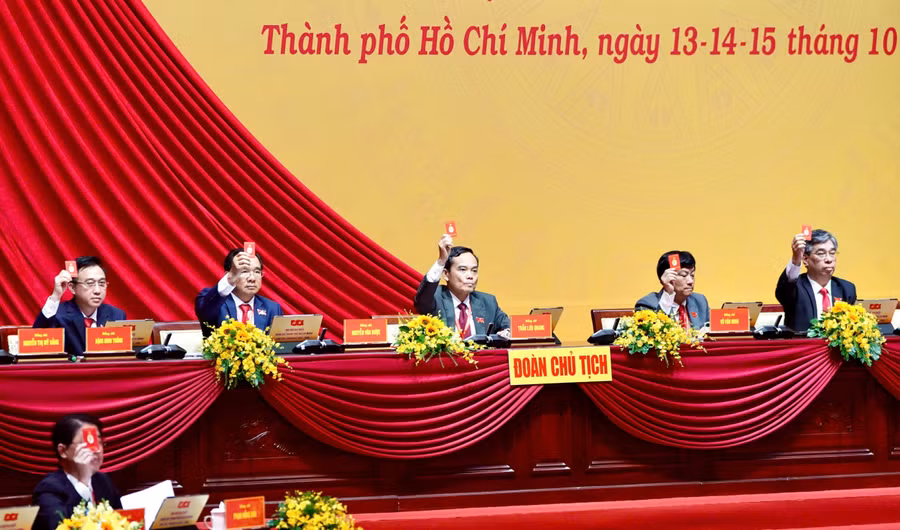 Phiên trù bị Đại hội đại biểu Đảng bộ TPHCM lần thứ I, nhiệm kỳ 2025 - 2030 diễn ra sáng 13/10: Ảnh: BTC.