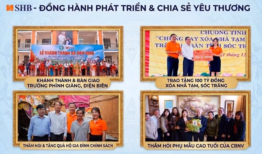 Tinh thần phụng sự của SHB được hiện thực hóa qua các dự án phát triển bền vững và hoạt động thiện nguyện từ tâm.