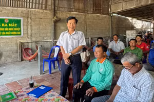 Lễ ra mắt Tổ hội nông dân nghề nghiệp sản xuất lúa chất lượng cao xã Ô Lâm (tỉnh An Giang).