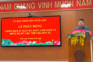 Lễ phát động Chiến dịch 45 ngày xây dựng dữ liệu số ở xã miền núi Ô Lâm, tỉnh An Giang.