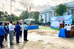 Xã Ô Lâm (tỉnh An Giang) mít tinh hưởng ứng "Ngày toàn dân đưa trẻ đến trường" năm 2026.