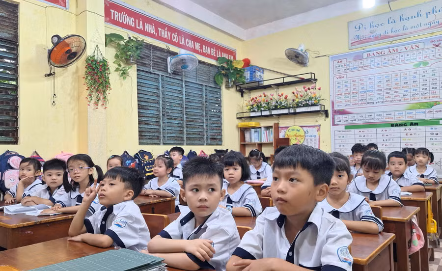 Học sinh Trường Tiểu học Phú Hòa (xã Phú Hòa, tỉnh An Giang). Ảnh: TN.