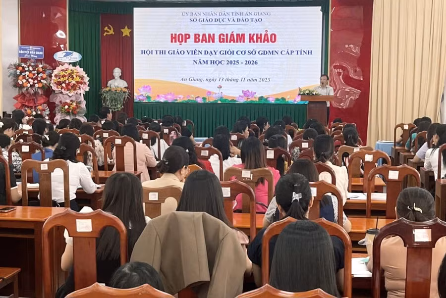 Sở GD&ĐT An Giang họp Ban Giám khảo chuẩn bị Hội thi giáo viên cơ sở GDMN dạy giỏi.