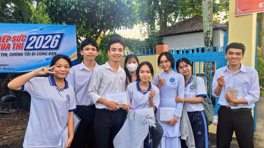 Học sinh An Giang tham dự Kỳ thi tốt nghiệp THPT năm 2026. Ảnh: Trọng Nhân.