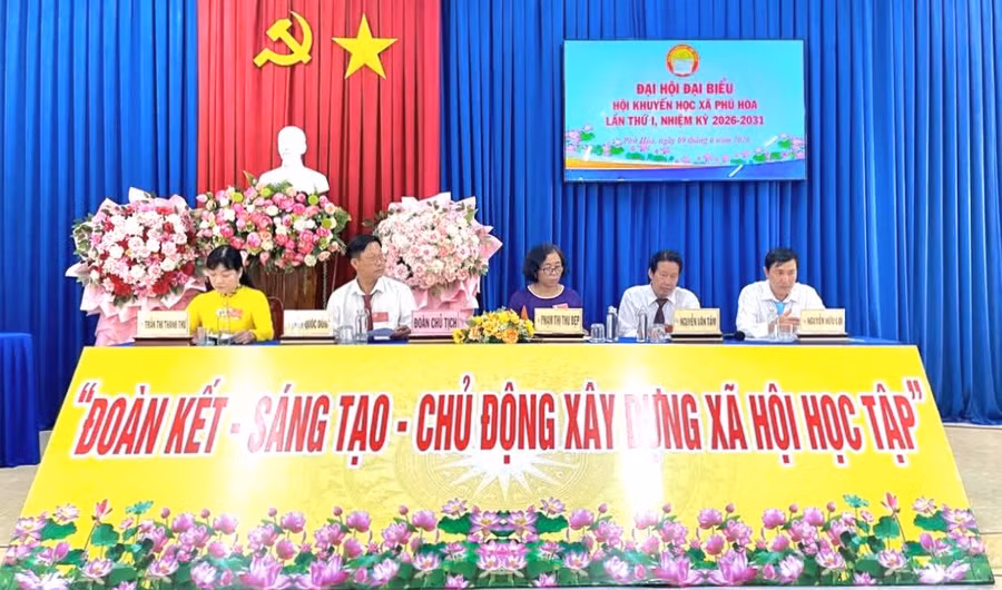 Đại hội Hội Khuyến học xã Phú Hòa (An Giang) lần thứ I, nhiệm kỳ 2026 - 2031.