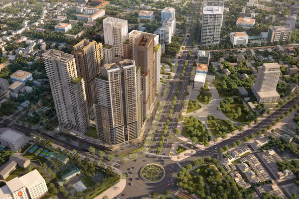 Phối cảnh dự án Tổ hợp nhà ở, thương mại, dịch vụ Trường Vinh.
