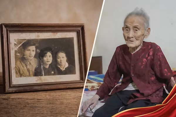 Bà mẹ Việt Nam Anh hùng Lê Thị Sáu ở tuổi 103.