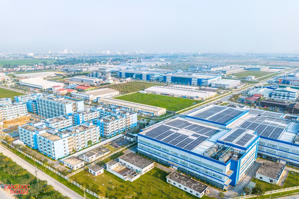 Khu công nghiệp VSIP Nghệ An 1 tại huyện Hưng Nguyên. (Ảnh: Phạm Tâm)