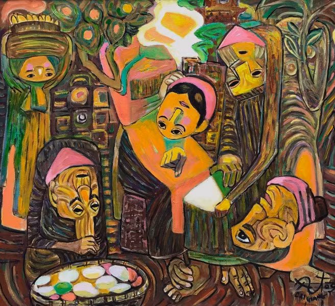Tác phẩm “Chợ Hà Nội”.