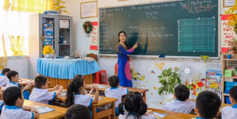 Trong giờ học Tiếng Việt tại Trường Tiểu học An Thới 1, quận Bình Thủy (TP Cần Thơ).