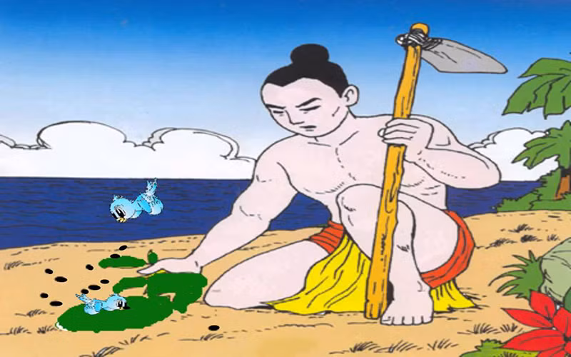 Từ truyện cổ tích về Mai An Tiêm bị oan và cả nhà bị đày ra hoang đảo, Tô Hoài kể lại hành trình sinh tồn của họ. Ảnh minh họa: ITN