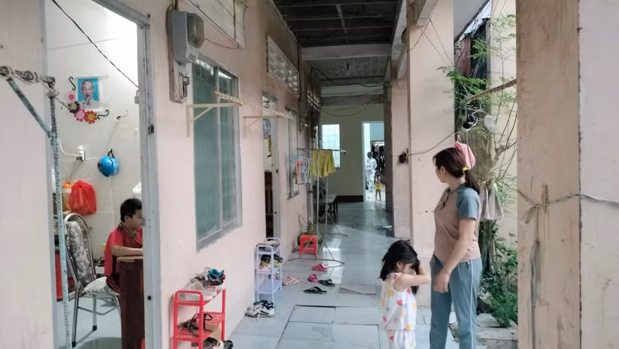 Khu nhà ở công vụ của giáo viên ở xã đảo An Sơn. Ảnh: TG Khu nhà ở công vụ của giáo viên ở xã đảo An Sơn. Ảnh: TG
