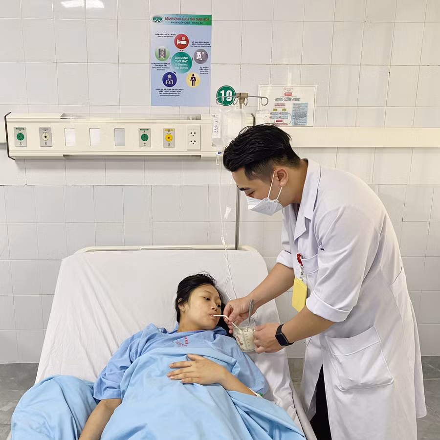 Bệnh nhân hồi phục sau ca mổ. Ảnh: BVCC. Bệnh nhân hồi phục sau ca mổ. Ảnh: BVCC.
