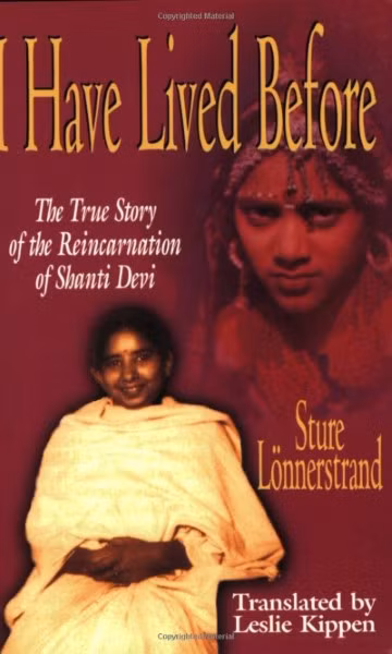 Shanti Devi, hình bìa trong quyển sách về hiện tượng nhớ tiền kiếp của bà.