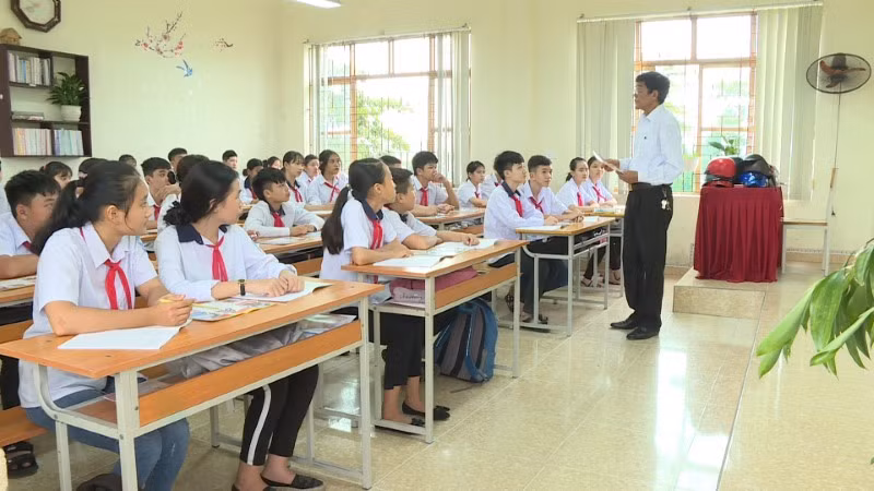 Học sinh Trường THCS Yên Thọ (Đông Triều - Quảng Ninh). Ảnh minh họa.