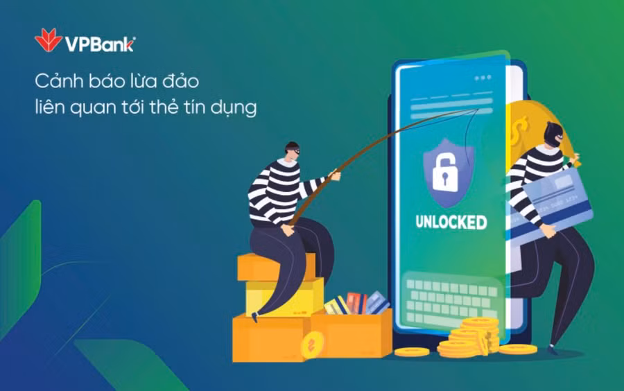 Ngân hàng cảnh báo tình trạng lừa đảo thẻ tín dụng. Nguồn: VP Bank