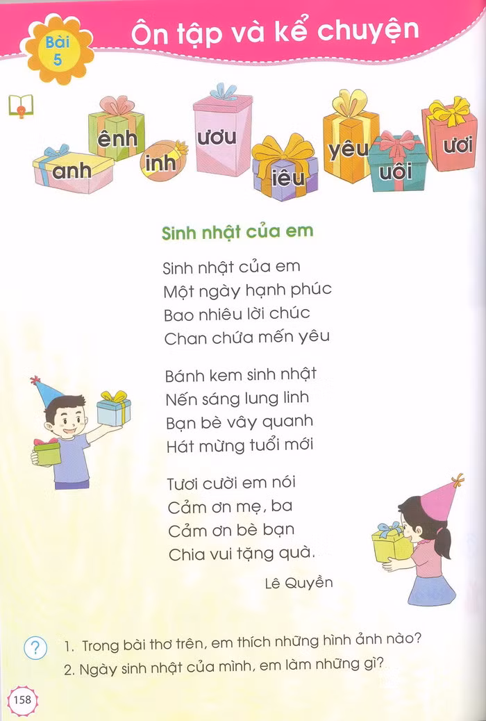 Trong SGK Tiếng Việt 1, các chủ đề được sắp xếp theo đơn vị tuần và xuyên suốt trong tất cả các tuần học