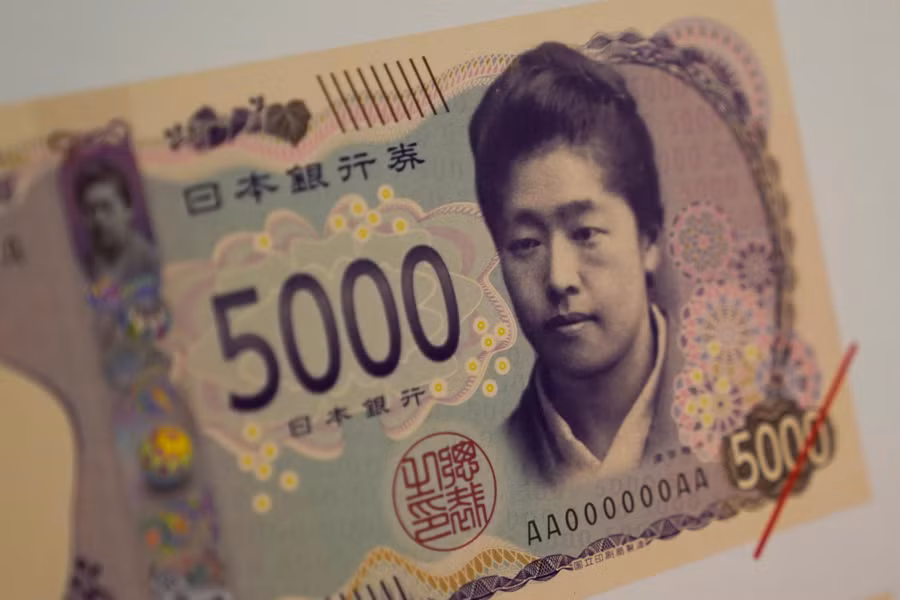 Tờ tiền 5.000 Yên in hình bà Umeko.