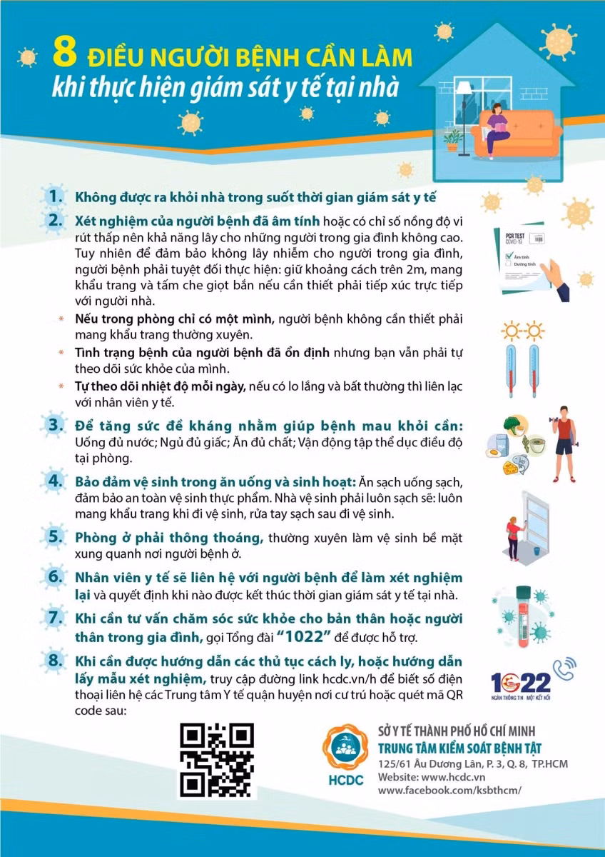 Trung tâm kiểm soát Bệnh tật TP Hồ Chí Minh (HCDC) khuyến cáo.