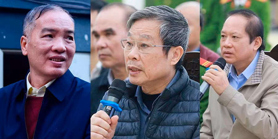 Bị cáo Lê Nam Trà, Nguyễn Bắc Son, Trương Minh Tuấn, tại tòa