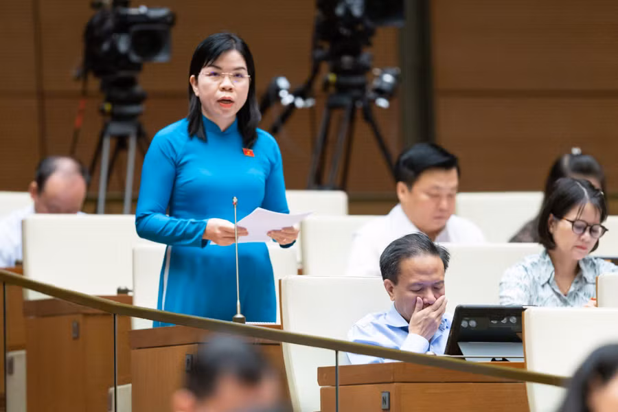Đại biểu Nguyễn Thị Ngọc Xuân (Bình Dương). Đại biểu Nguyễn Thị Ngọc Xuân (Bình Dương).