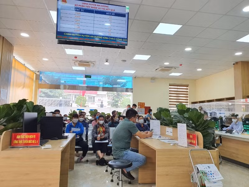 Phòng một cửa UBND huyện An Dương.