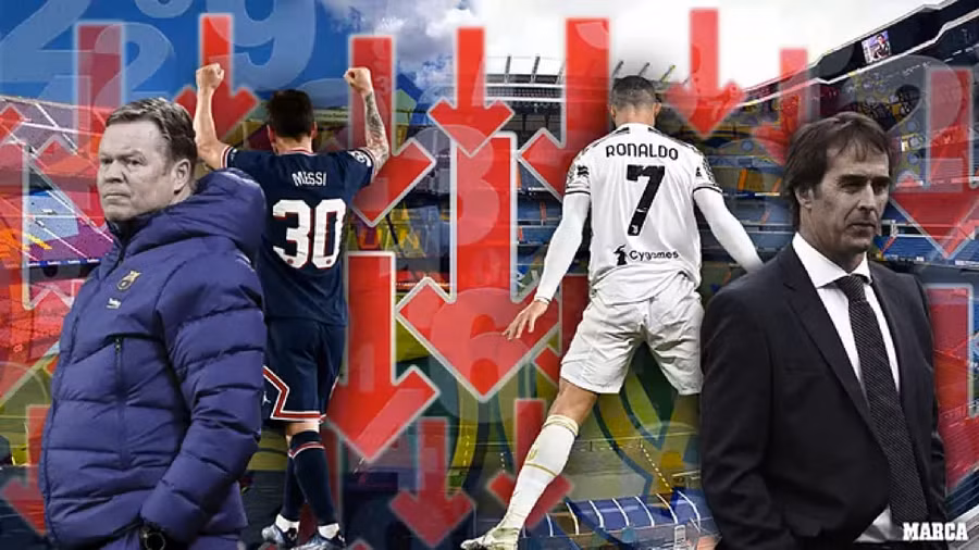 Barca hậu Messi đang giẫm lên vết xe của Real Madrid hậu Ronaldo