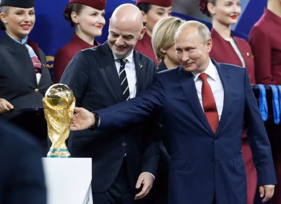 Chủ tịch FIFA Gianni Infantino và Tổng thống Nga Vladimir Putin.
