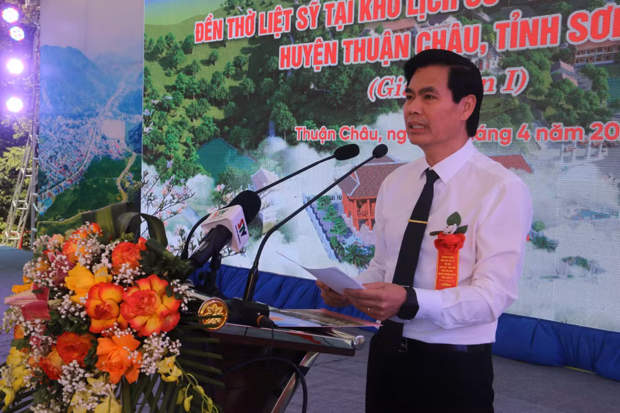 Ông Hoàng Quốc Khánh phát biểu tại lễ khánh thành. Ông Hoàng Quốc Khánh phát biểu tại lễ khánh thành.