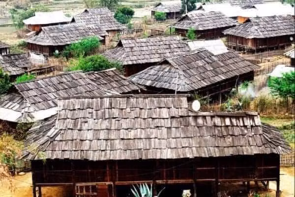 Đến với ngày hội hoa Sơn Tra, du khách còn được chiêm ngưỡng nhà sàn lợp mái Pơ Mu của người Thái. Đến với ngày hội hoa Sơn Tra, du khách còn được chiêm ngưỡng nhà sàn lợp mái Pơ Mu của người Thái.