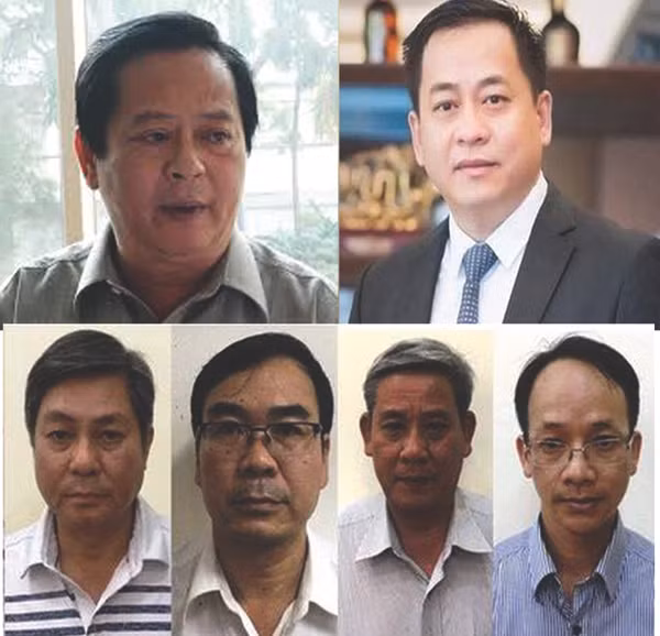 Ông Nguyễn Hữu Tín, Vũ “nhôm” và các đồng phạm. Ảnh: IT
