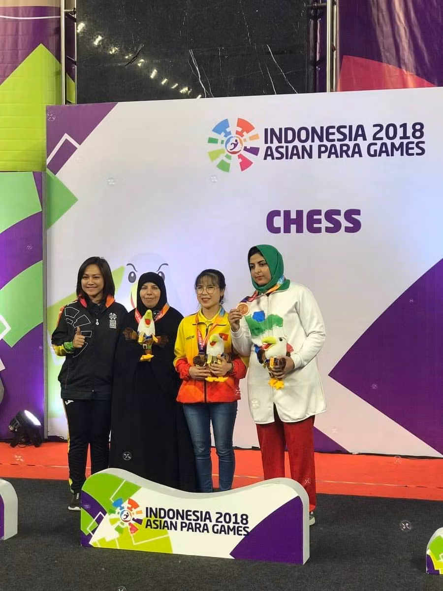Nguyễn Thị Mỹ Linh giành Huy chương Vàng Asian Para Games 2018.
