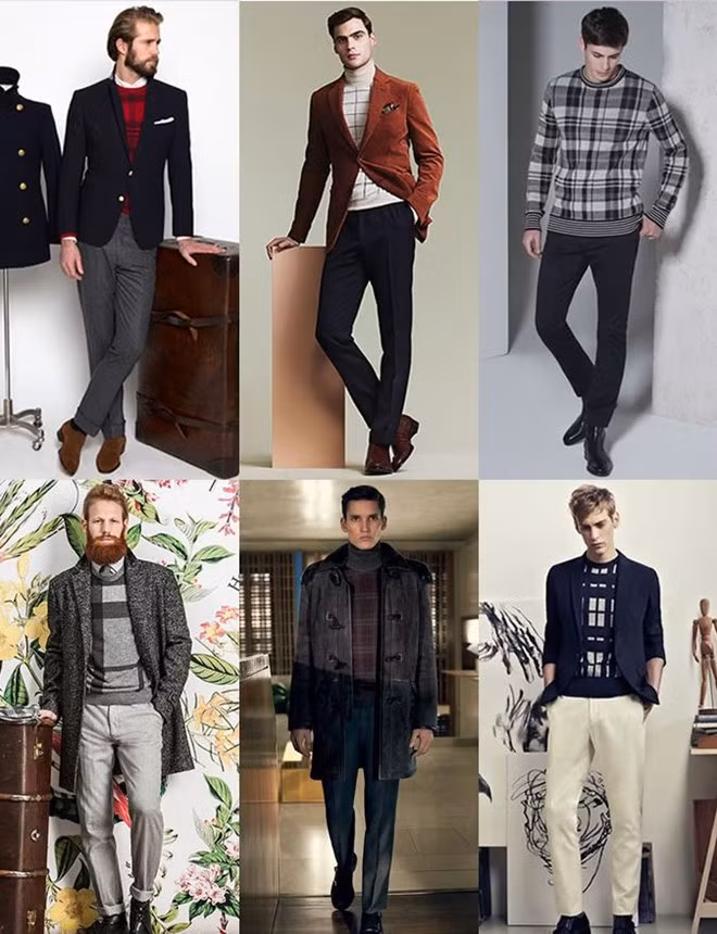 Áo len kẻ caro: Moschino là thương hiệu có thiết kế len kẻ nổi bật nhất thu đông năm nay với những mẫu áo len kẻ caro nhiều màu sắc. 7 mẫu áo len nam cá tính cho những ngày gió lạnh