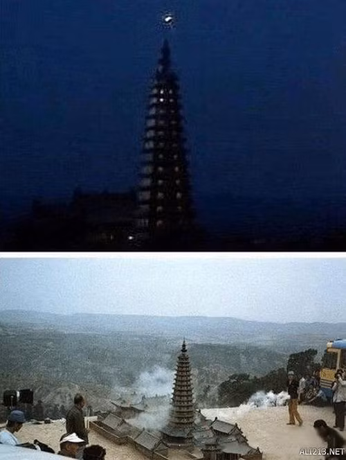 Những kỹ xảo hài hước của phim Tây Du Ký 1986 ảnh 8 Những cảnh tòa tháp trên phim đa số đều là mô hình với kích thước nhỏ gọn.