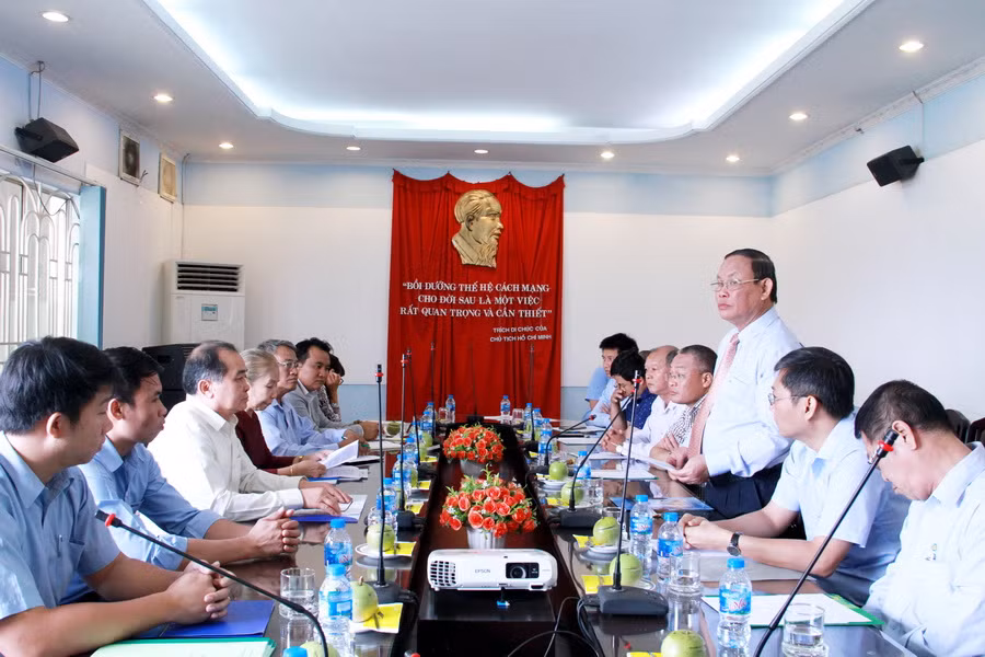 Ông Nguyễn Đức Thái phát biểu tại buổi làm việc