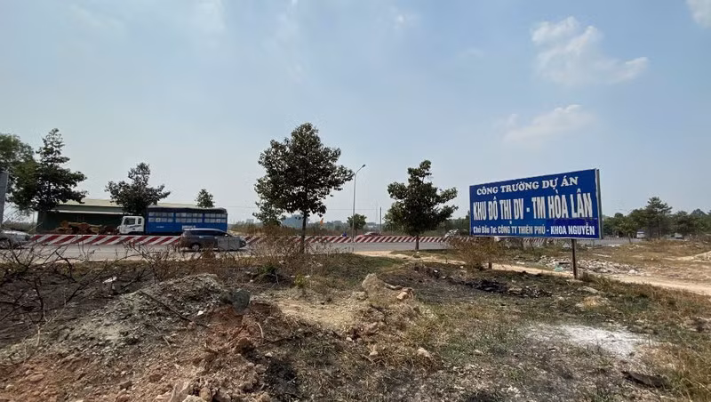 Dự án khu dân cư Hòa Lân nhìn từ trên cao.