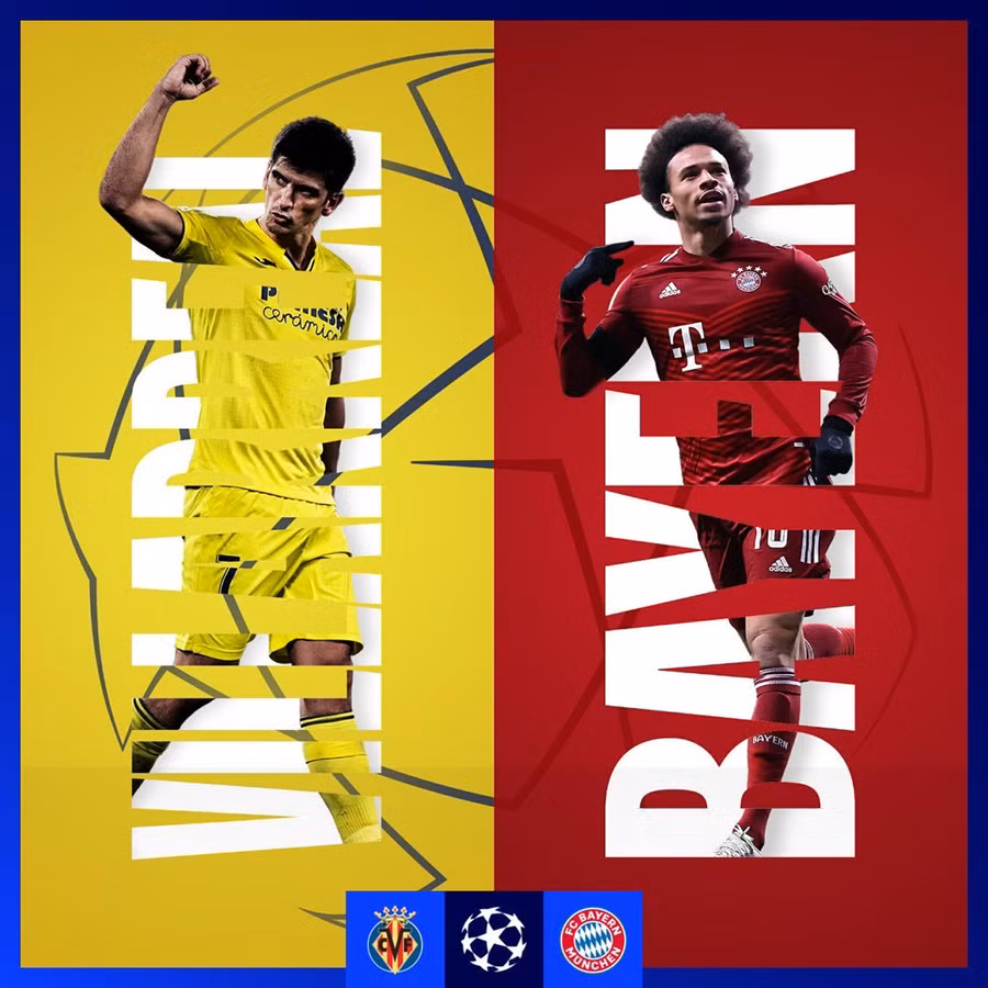 Bayern Munich đụng Villarreal.