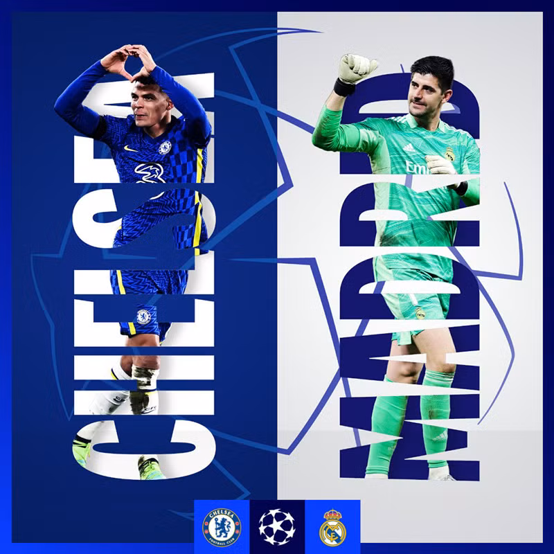 Chelsea và Real Madrid đụng độ nhau ở tứ kết Champions League.