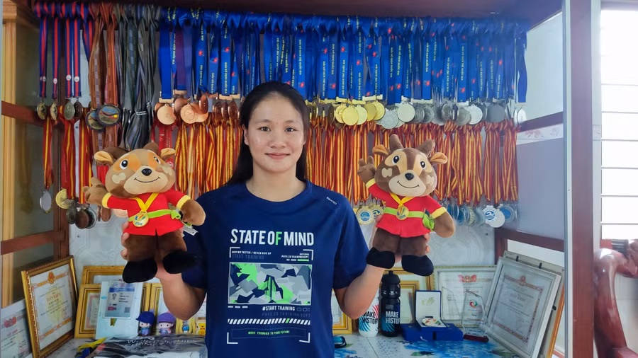 Bộ sưu tập huy chương của Mỹ Tiên.