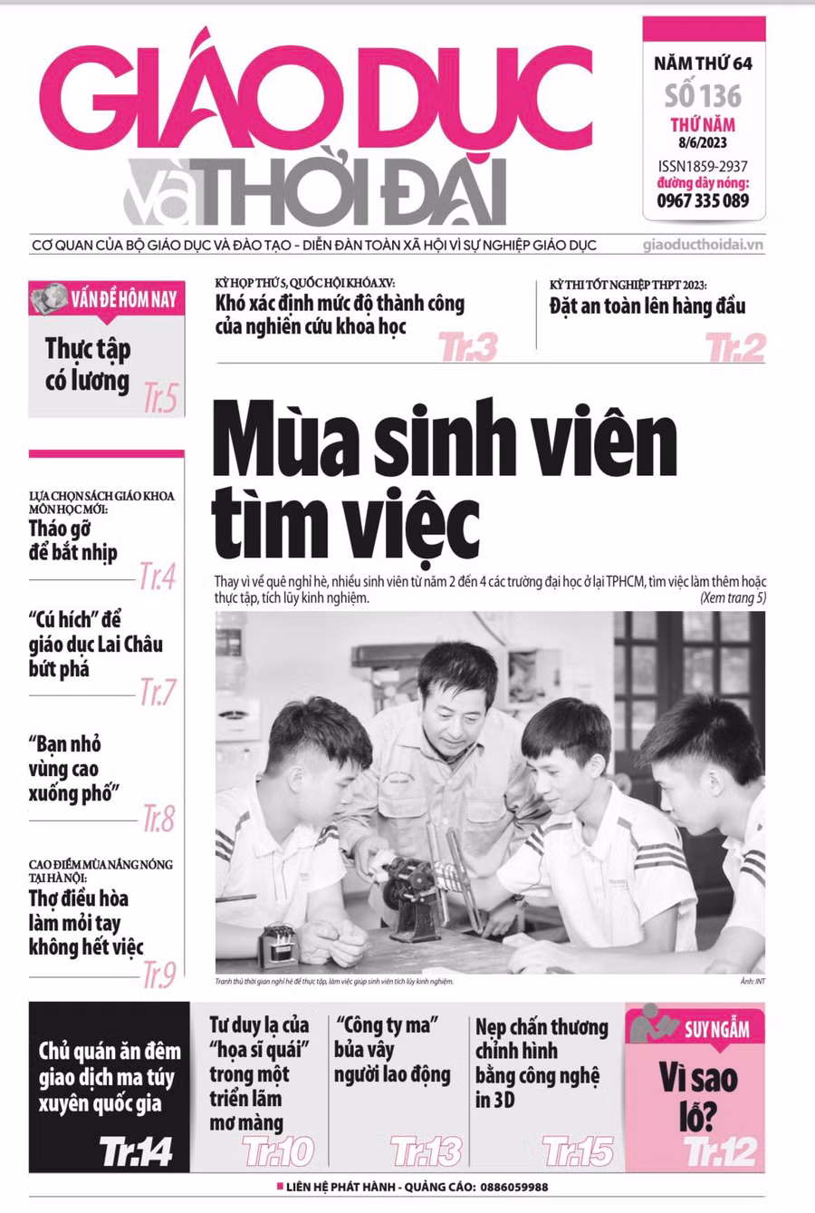 Tin tức báo in 8/6: Mùa sinh viên tìm việc