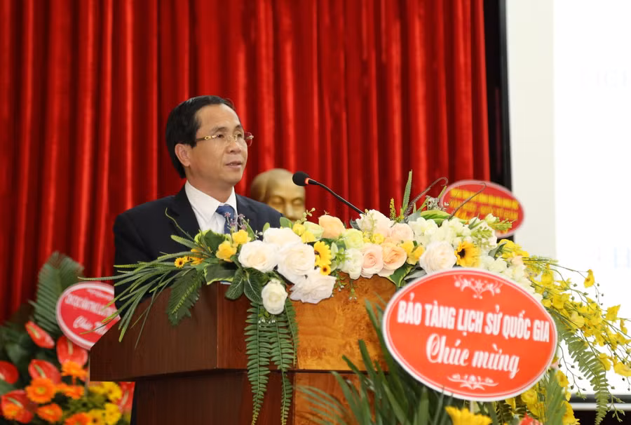 Thứ trưởng Bộ Nội vụ Triệu Văn Cường phát biểu tại buổi lễ Thứ trưởng Bộ Nội vụ Triệu Văn Cường phát biểu tại buổi lễ