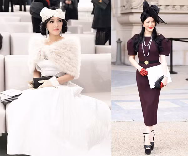 Khăn turban và các loại mũ đặc trưng của dòng thời trang cổ điển là phụ kiện không thể thiếu của Lý Nhã Kỳ.